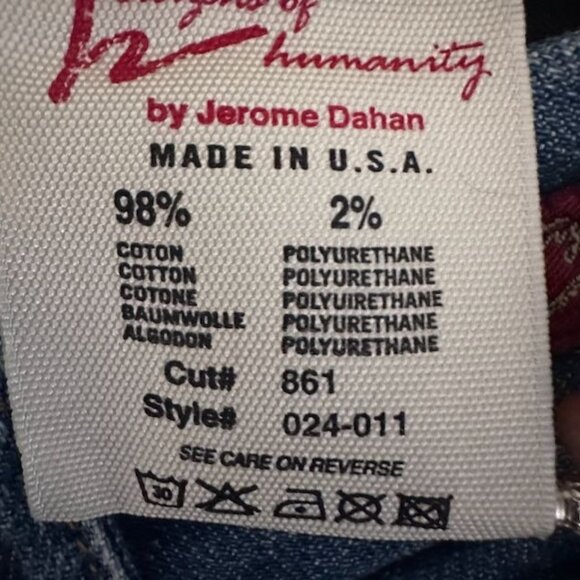 Citizens Of Humanity Cropped Low-Rise Denim Jeans Med Wash Size 32 Style 024-011 - Picture 8 of 11